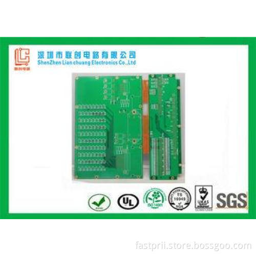 6 layer Rigid-flex PCB green solder mask white silkscreen L